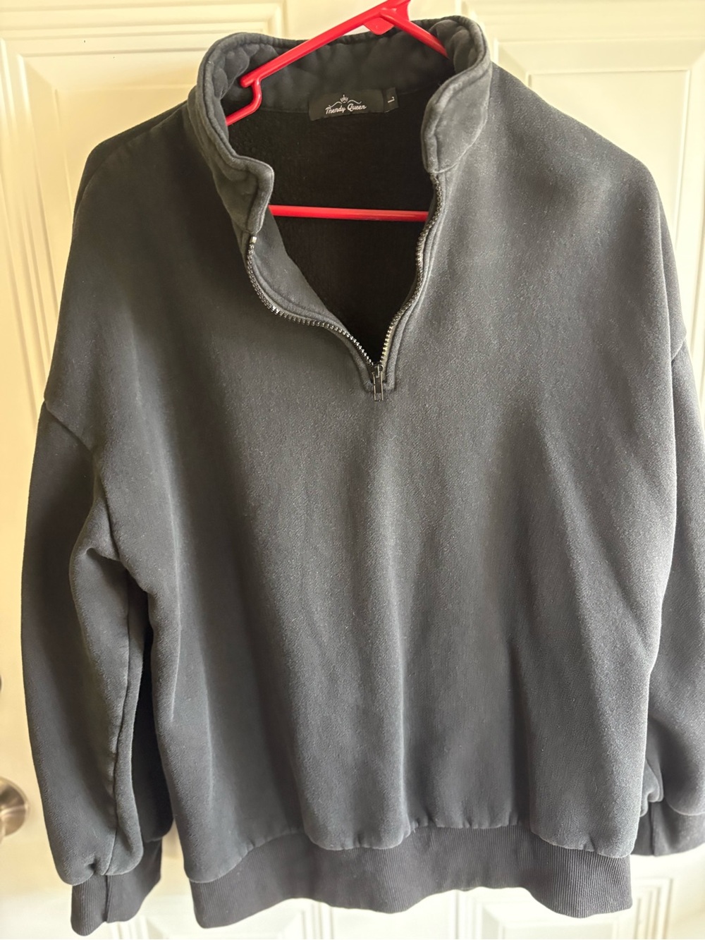 Women's Half-Zip V-Neck Pullover Sweater
